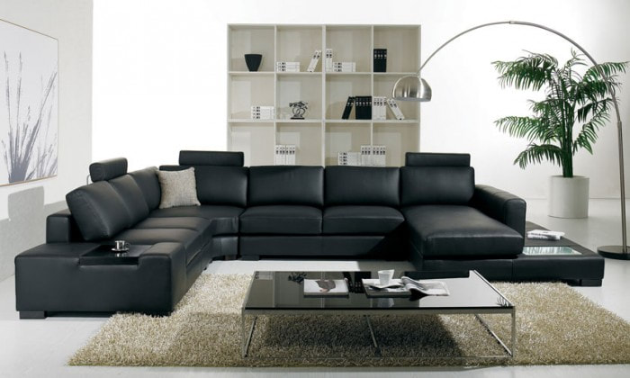 modern black sofas