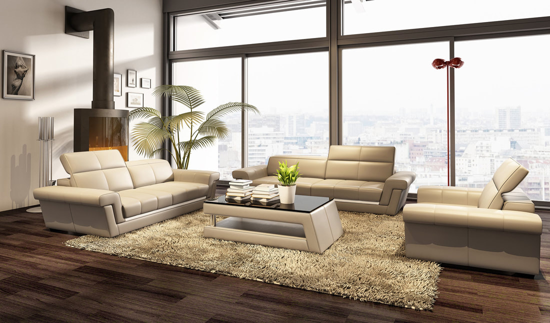 Dallas modern beige sofas