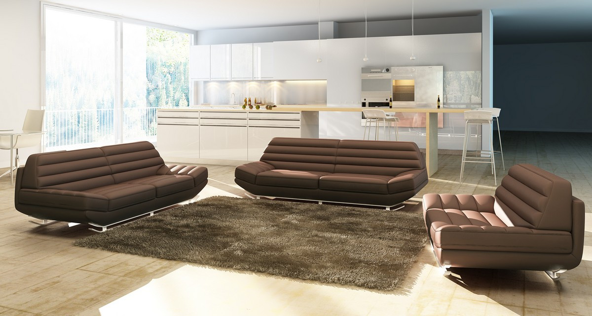 modern brown sofa set
