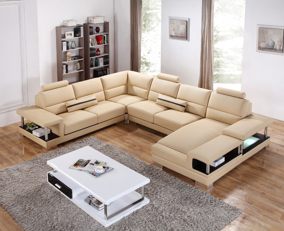 Contemporary beige sofas