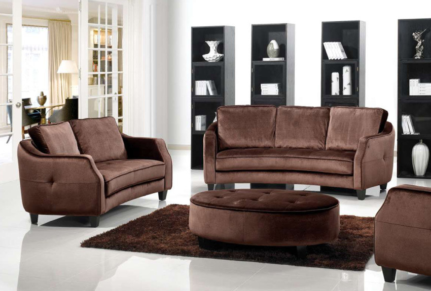 Italian brown sofa set