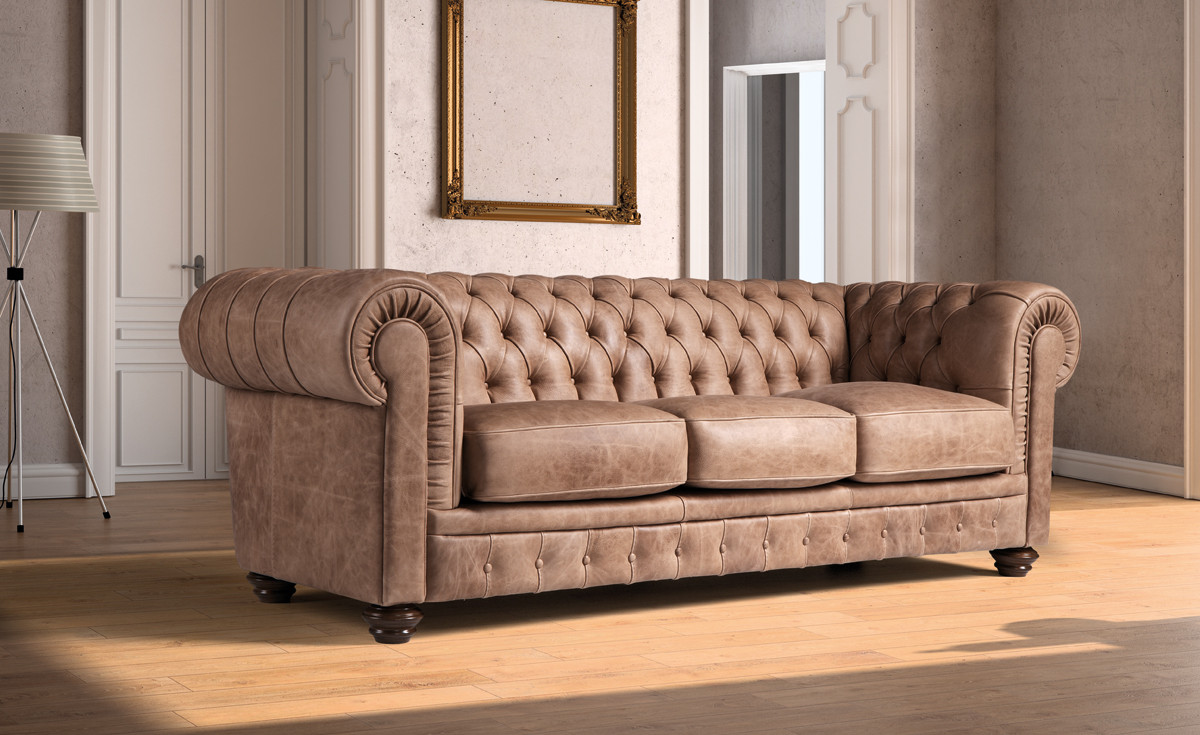 modern leather brown sofa set