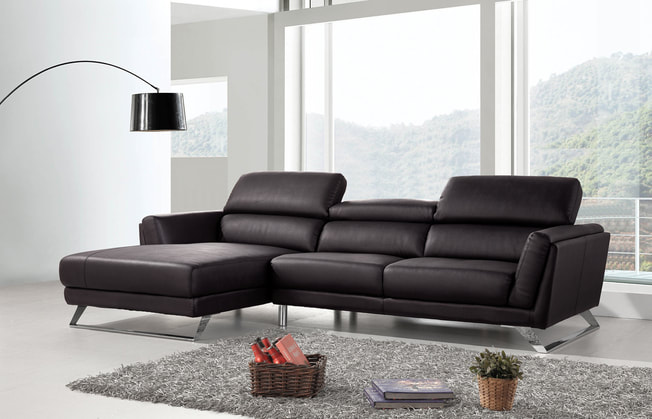 contemporary black sofas